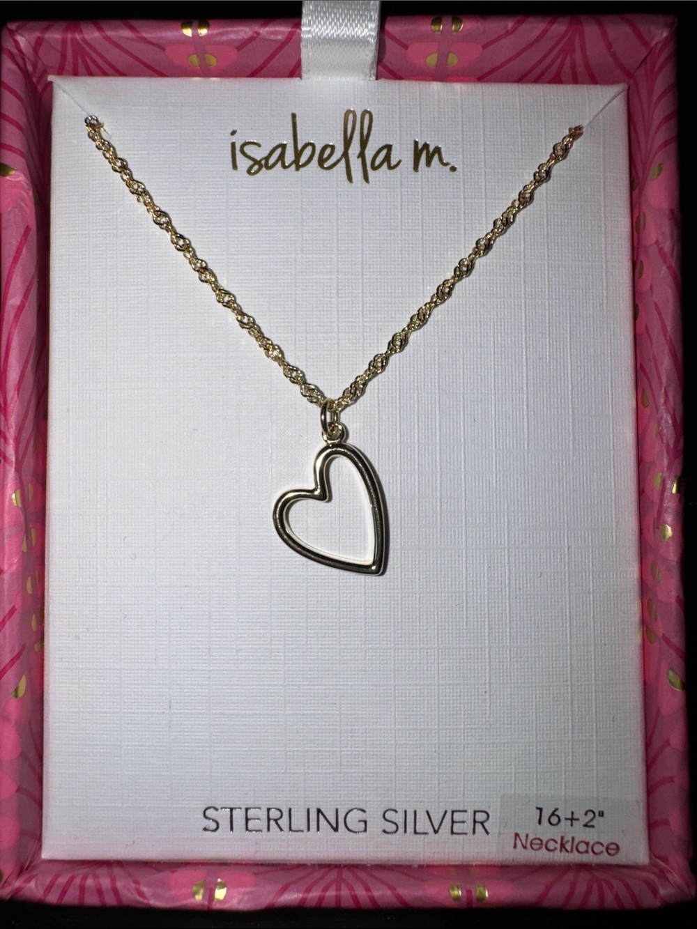 Sterling silver heart necklace